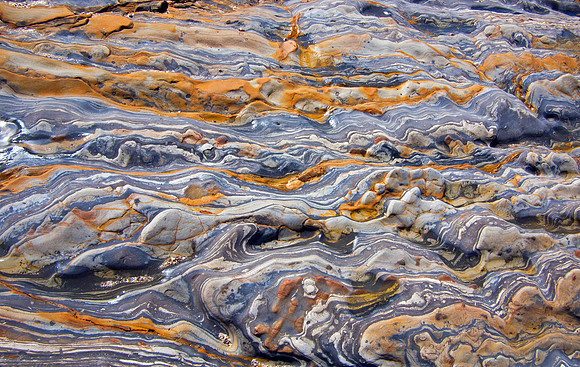 Rock formations at Weston Beach, Point Lobos