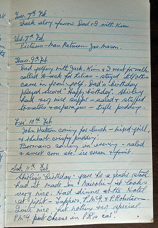 Diary extract